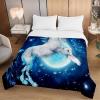 Odot 3D Unicorn Quilted Bedspread, 200 x 230 cm, Starry Sky Galaxy view 4