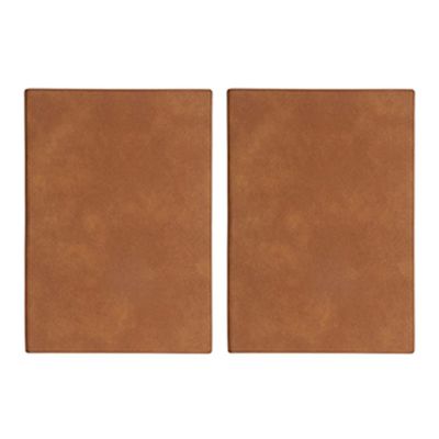 A5 PU Leather Journal, 8.4 x 5.6 in, 200 Pages, Lined, Brown, 2-Pack
