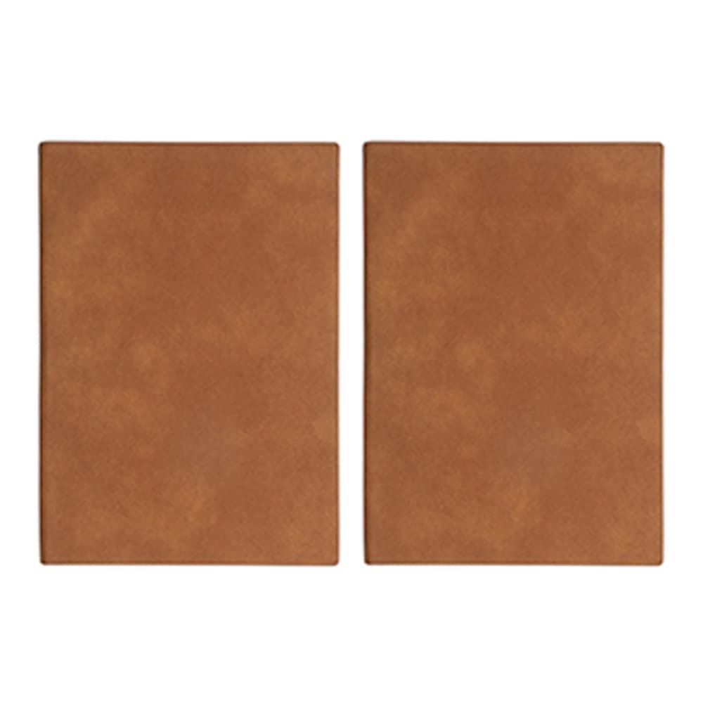 A5 PU Leather Journal, 8.4 x 5.6 in, 200 Pages, Lined, Brown, 2-Pack