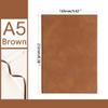 A5 PU Leather Journal, 8.4 x 5.6 in, 200 Pages, Lined, Brown, 2-Pack view 2