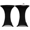 Tidyard Table Covers, 70 cm, Black, Stretch, 2 pcs view 1