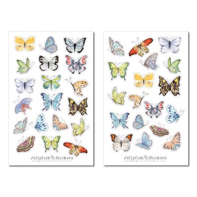 Butterfly Sticker Set - Journal, Planner, Nature & Pastel Stickers