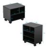 Canmetinee Mobile 2-Tier Printer Stand with Wheels, Black, 50 x 30 x 40 cm view 2