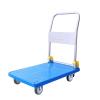 BNNP Push Cart Dolly Resin Deck Platform Truck with Folding Mobile Cart, Metal Handles and Quiet Wheels, for Office and Bookstore, High Capacity (Size: Large) view 1