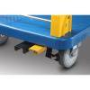 BNNP Push Cart Dolly Resin Deck Platform Truck with Folding Mobile Cart, Metal Handles and Quiet Wheels, for Office and Bookstore, High Capacity (Size: Large) view 3
