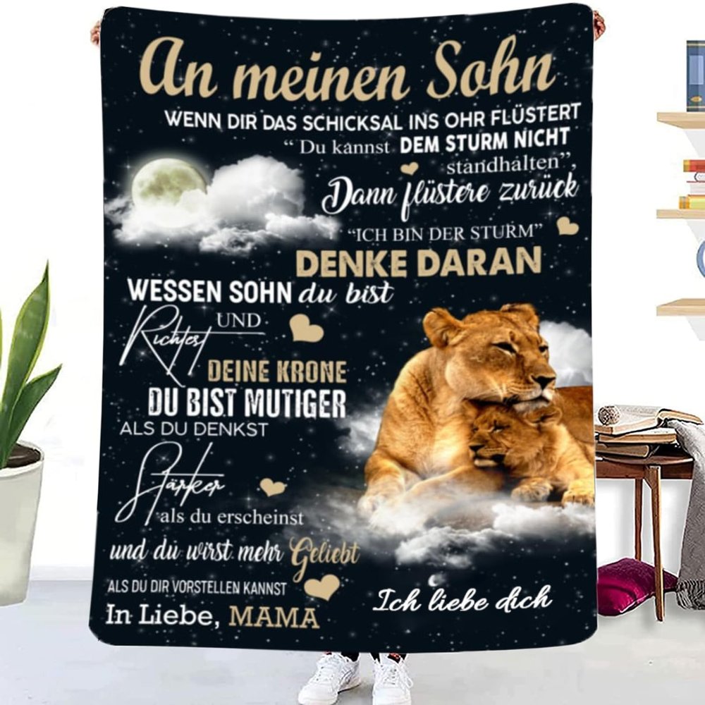 To My Son from Mom Personalized Fleece Blanket