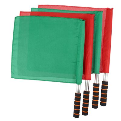 4-Piece Referee Flags, Small Hand Signal Flags for Competitions