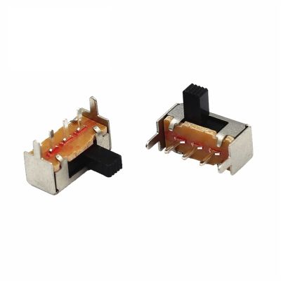 Kigauru SK-12F14G4 Slide Switch, 10-Pack, 2-Position, 1P2T, Horizontal Right-Angle PCB Panel Mount