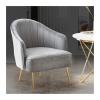 KESHUI Modern Velvet Accent Chair, One Seat, Yellow B view 2