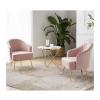 KESHUI Modern Velvet Accent Chair, One Seat, Yellow B view 3