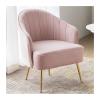 KESHUI Modern Velvet Accent Chair, One Seat, Yellow B view 4