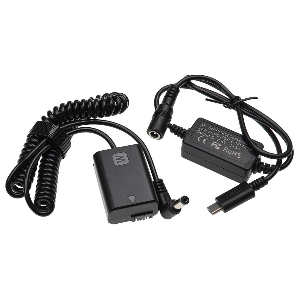vhbw USB Power Adapter Compatible with Sony Alpha NEX-5D