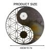 JILIP Yin Yang Geometric Metal Wall Art, Flower of Life Silhouette, 15.7 in/40 cm view 2