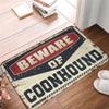 COTECI The Muddy Mat Beware of Coonhound Rug, Man Cave Decor, Football, 50 x 80 cm view 1