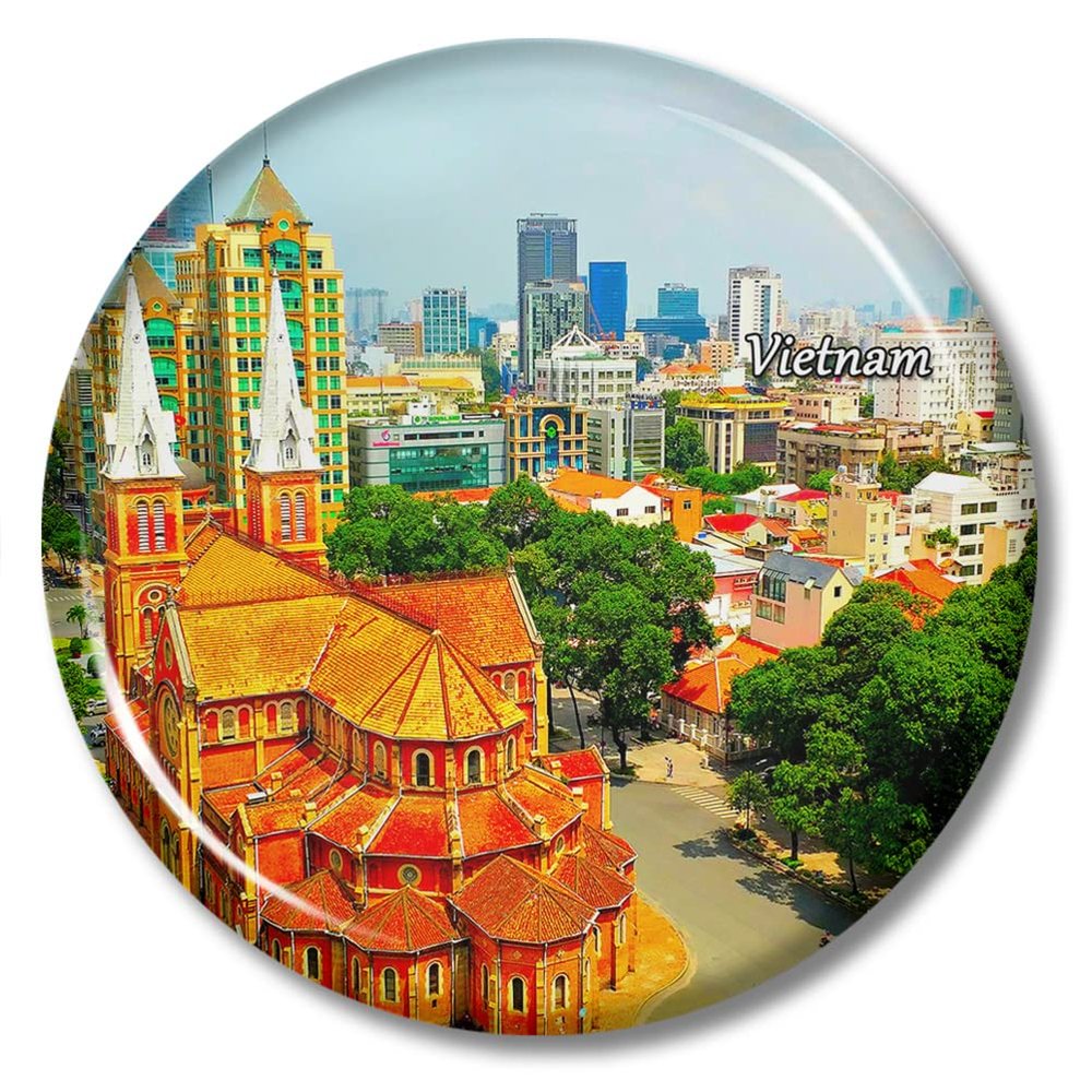 Vietnam Refrigerator Magnet, Metal Travel Souvenir with Bottle Opener