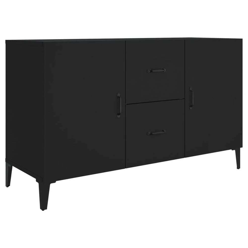 vidaXL Black Sideboard Cabinet 100 x 36 x 60 cm Engineered Wood