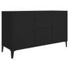 vidaXL Black Sideboard Cabinet 100 x 36 x 60 cm Engineered Wood view 1