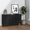 vidaXL Black Sideboard Cabinet 100 x 36 x 60 cm Engineered Wood view 2