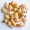 HZLXF1 24-Piece Natural Stone Pendulum Cone Charms, Topaz view 1