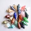 HZLXF1 24-Piece Natural Stone Pendulum Cone Charms, Topaz view 2