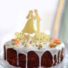 Mrs. & Mrs. Lesbian Wedding Cake Topper, 2-Women Silhouette, Glitter Gold, 15.2 cm view 3