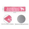 Jack Russell Terrier Street Sign, Customized Dog Rules This House, Vintage Pink Metal Sign view 2