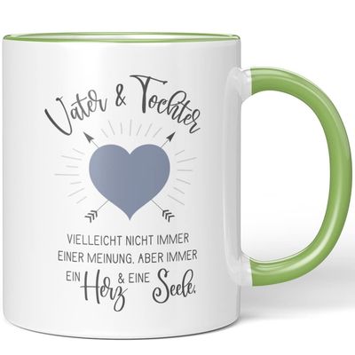 JUNIWORDS Father & Daughter Mug, Light Green