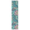 Blue Abstract Flower Pattern Skateboard Griptape view 1
