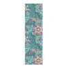 Blue Abstract Flower Pattern Skateboard Griptape view 2