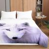 Odot 3D Snow Fox Print Quilted Bedspread, 150 x 200 cm view 3