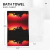 Texas Cowboy Print Bathroom Towel, Polyester-Cotton Blend, Soft Towel for Bathroom, Kitchen and Hotel view 4