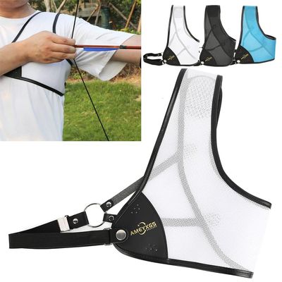 wolfman Archery Chest Guard, Adjustable Hunting Protector for Compound and Recurve Bows, Right-Handed, S, White