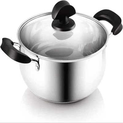 YQBUER 22 cm Stainless Steel Universal Wok/Pot
