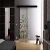 Soft-Close Glass Sliding Door 1025 x 2175 mm, Reed Grass Design, Sadora SlimLine System view 1