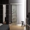 Soft-Close Glass Sliding Door 1025 x 2175 mm Reed Grass, Sadora SlimLine Complete System view 1