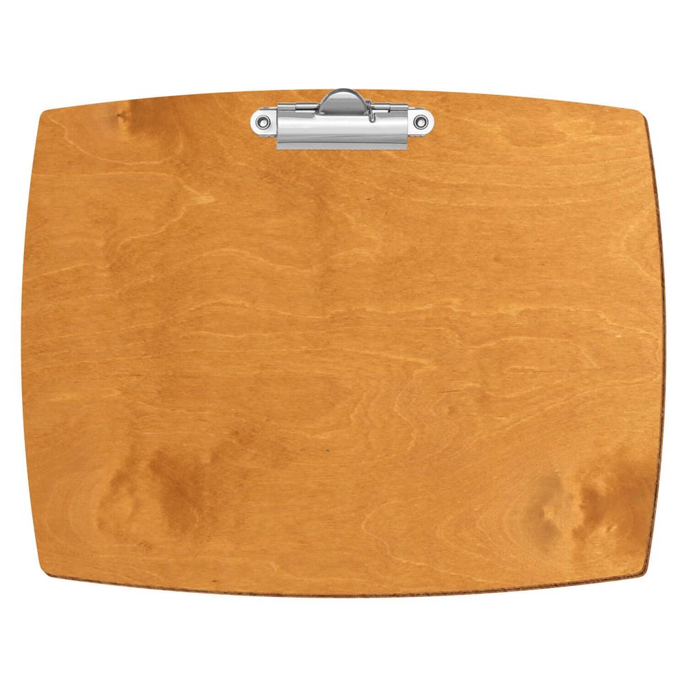Btic Wooden Clipboard, Convex, Pearwood Finish, A3–A6, 3 mm Birch Plywood