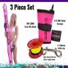 Aquatic Hunt 3-Piece Set: 1.83 m SMB, 10.2 cm SS Clip, 30.5 m Finger Spool (Pink) view 2