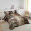 Erosebridal Oil Painting Bedding Set, Queen Size, Hippie Brown, Retro Tie-Dye Quilt with 2 Pillowcases view 2