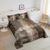 Erosebridal Oil Painting Bedding Set, Queen Size, Hippie Brown, Retro Tie-Dye Quilt with 2 Pillowcases view 3
