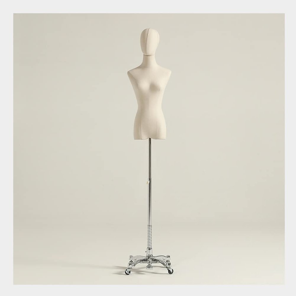 Female Dress Form Mannequin Torso with Adjustable Metal Base, Color B, Medium, 1 Piece