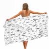 Chickwin 3D Pattern Beach Towel, Large Lightweight Microfiber Towel, Quick-Drying, Portable Rectangular Bath Towel, 80 x 160 cm, White view 1