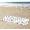 Chickwin 3D Pattern Beach Towel, Large Lightweight Microfiber Towel, Quick-Drying, Portable Rectangular Bath Towel, 80 x 160 cm, White view 4