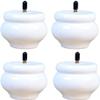 OWIEN 4-Piece Solid Wood Furniture Legs, M8 Thread, White, 6 cm view 1