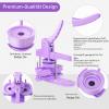 Zimiking Button Maker Badge Machine, 58/32/25 mm, DIY Badge Press Kit with 300 Plastic Button Parts view 2