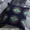 Death Moth Upholstery Fabric Halloween Butterfly Animal Fabric by the Yard Zodiac Galaxy Decor Fabric for Boys and Girls, Gothic Moth Skeleton Boho Waterproof Ombre Green, 276 x 150 cm (H x W) view 4