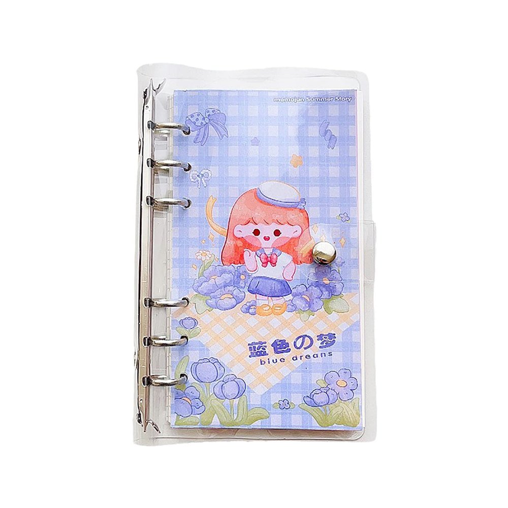 Kawaii Original Cute Girl Heart Coil Notebook Set with Removable Pages