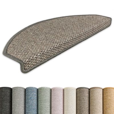 Kettelservice-Metzker Göteborg Stair Tread Mat, Gray-Brown, Semicircular, 1 pc