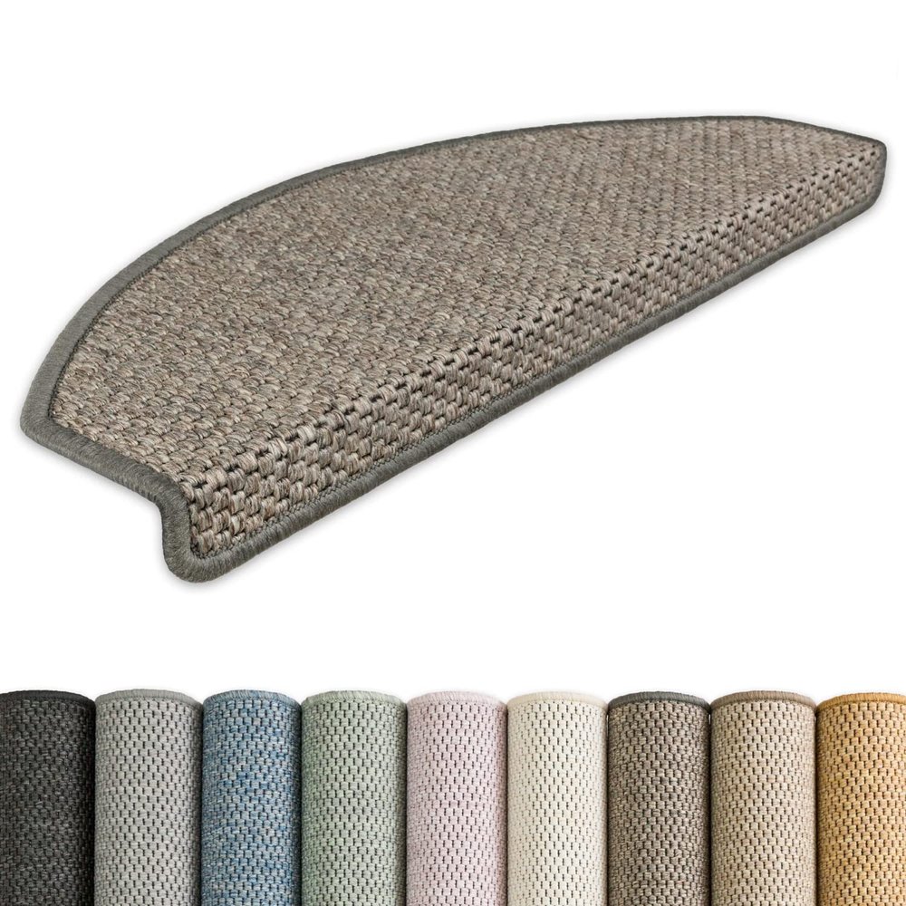 Kettelservice-Metzker Göteborg Stair Tread Mat, Gray-Brown, Semicircular, 1 pc