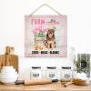 NABRAND Farm Fresh Tulips Dog Signs, Rustic Wood Decor, 30 x 30 cm view 2