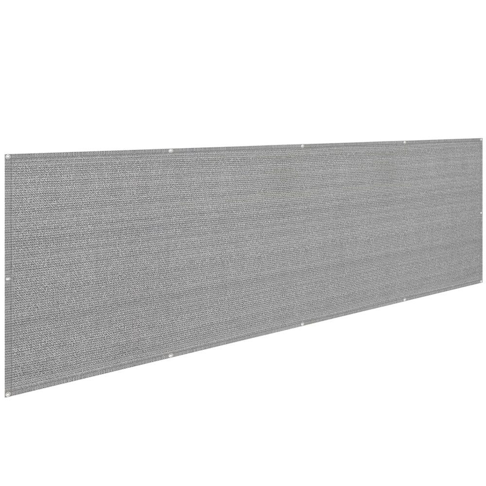 IBOWZ Balcony Privacy Screen, HDPE Mesh, 85% Blockage, Gray, 60 x 300 cm
